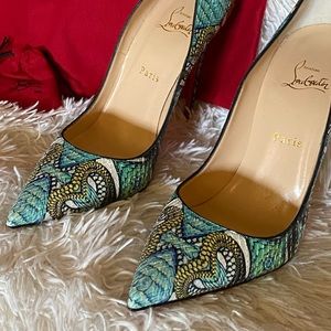 Christian Louboutin Python Inferno So Kate Heels